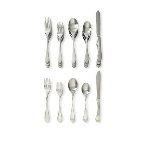 Knork Matte 20-Piece Flatware Set, Silver