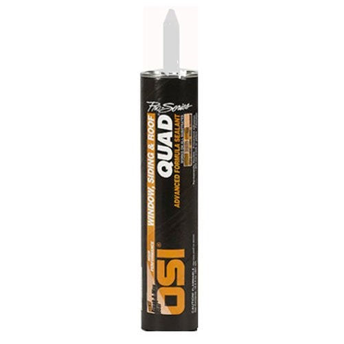 OSI QUAD Advanced Formula Window, Door and Siding Sealant, 10 Ounce Cartridge, Gray 509 (1637238)