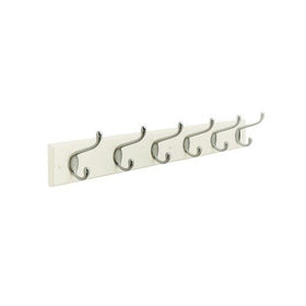 Amerock HR55651WS Classic Hook Rack, White and Silver, 27-Inch