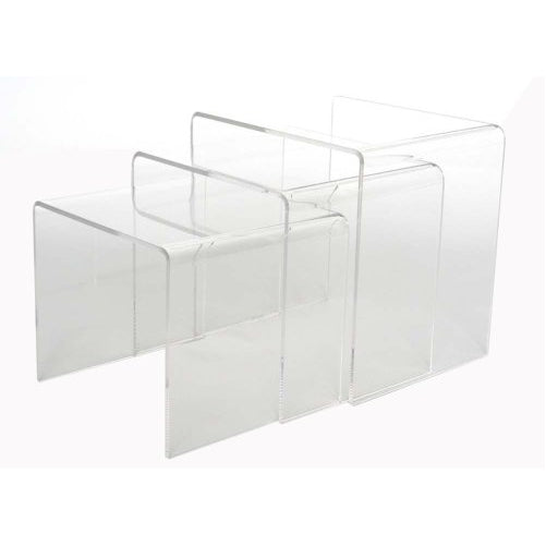 Baxton Studio Acrylic Nesting Tables, Clear