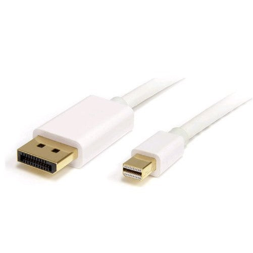 StarTech.com 2m 6 ft White Mini DisplayPort to DisplayPort 1.2 Adapter Cable M/M - DisplayPort 4k with HBR2 support - Mini DP to DP Cable