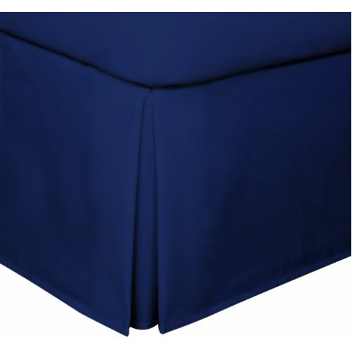 Lux Hotel Basic Microfiber 14-Inch Bed Skirt, Twin, Navy