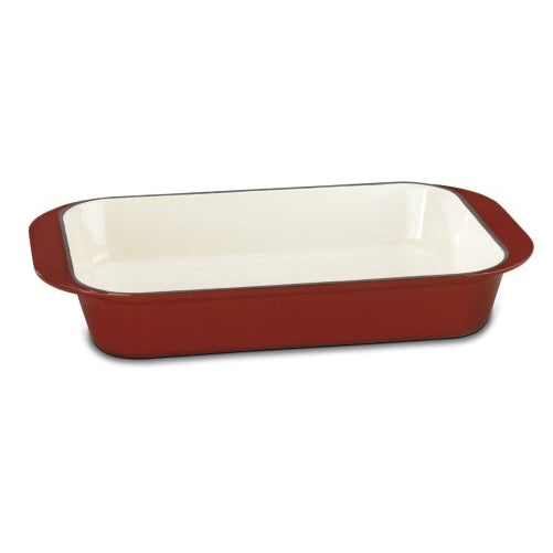 Cuisinart CI1136-24CR Chef's Classic Enameled Cast Iron 14-Inch Roasting/Lasagna Pan, Cardinal Red