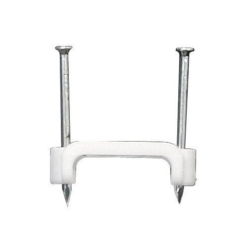 Morris 35001 Flat Cable Clip, Plastic, 2 Nail 10/2 Romex and UF, 3/4" Wide (Pack of 100)