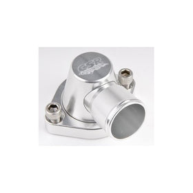 CSR Performance Products 911C Clear Anodized Swivel Style Thermostat Housing for GM and Mopar Engine using 1-1/4" Hose