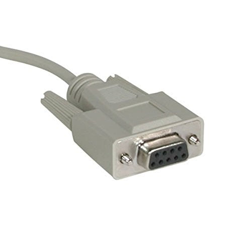 C2G 03022 DB25 Male to DB9 Female Serial RS232 Null Modem Cable, Beige (20 Feet, 6.09 Meters)