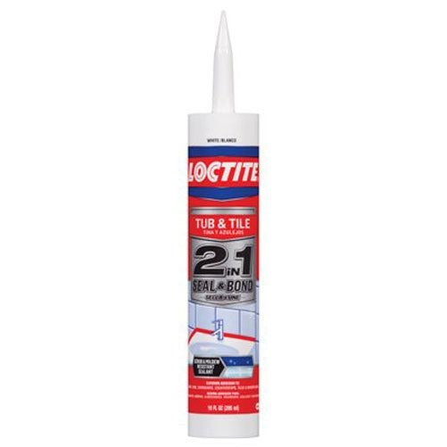 Loctite 2in1 Seal and Bond White Tub/Tile Sealant 10-Fluid Ounce Cartridge (1936464)
