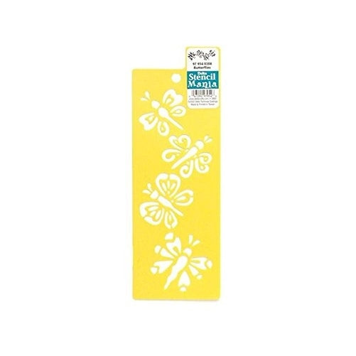 Delta Creative Stencil Mania Stencil, 3 by 8.5-Inch, 979540308 Butterflies