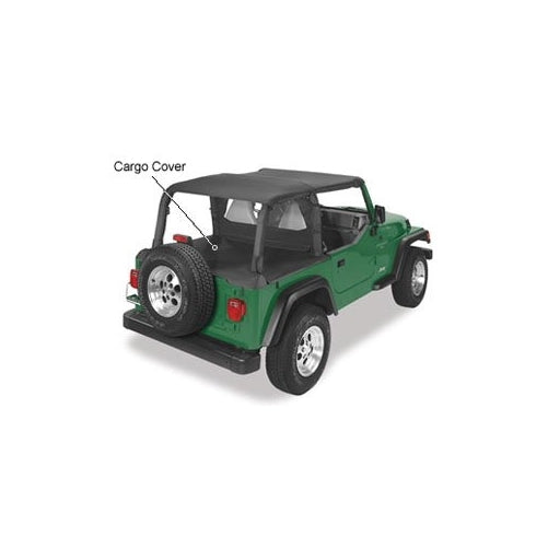 Pavement Ends by Bestop 41815-15 Black Denim Cargo Cover for 1992-1995 Wrangler YJ