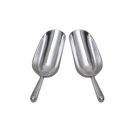 Update International AS-12 SET OF 2, 12 Oz. (Ounce) Bar Ice Scoop, Dry Bin Scoop, Dry Goods Scoop, Candy Scoop, Spice Scoop, Cast Aluminum