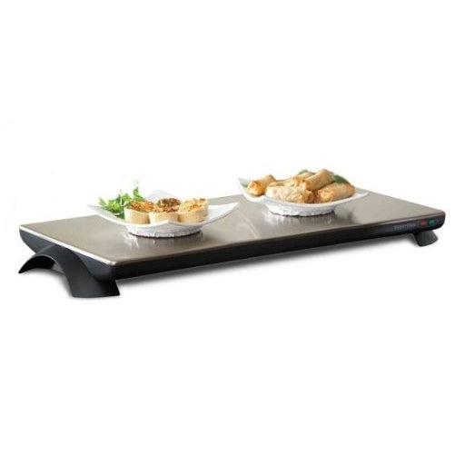 Toastess TWT-40 Silhouette 1000-Watt Cordless Classic Stainless-Steel Warming Tray, 4 Plate