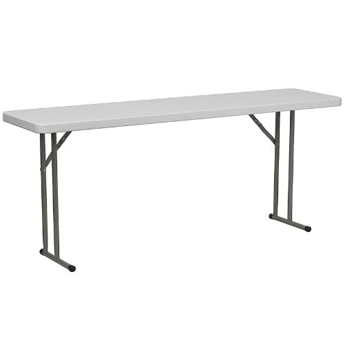 Flash Furniture 18''W x 72''L Granite White Plastic Folding Training Table