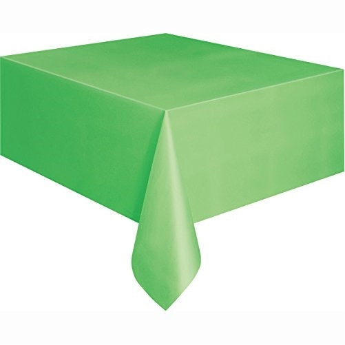 Lime Green Plastic Table Cover 54'' x 108'' Rectangle