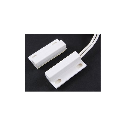 NTE Electronics 54-630 Magnetic Alarm Reed Switch, SPST-NO Circuit, NO for Closed Loop System Action, Magnet Actuator, White