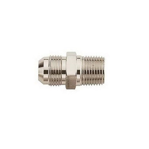 Aeroquip FCE2009 Nickel-Plated Aluminum -10 AN Male To 1/2" NPT Male Straight Adapter