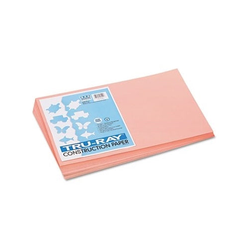 Pacon Tru-Ray Construction Paper, 12-Inches by 18-Inches, 50-Count, Salmon (103042)