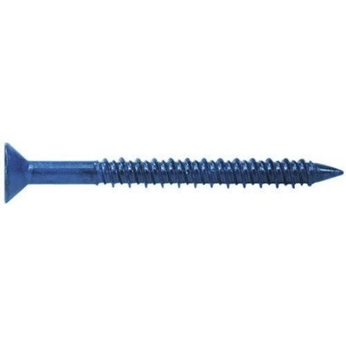 MKT Steel Conset Masonry Screw Anchor, Phillips Flat Head, 3/16 Diameter x 4" Length (Box of 100)