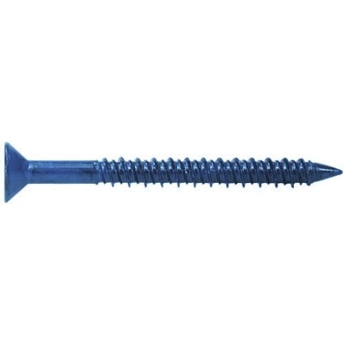 MKT Steel Conset Masonry Screw Anchor, Phillips Flat Head, 1/4" Diameter x 4" Length (Box of 100)