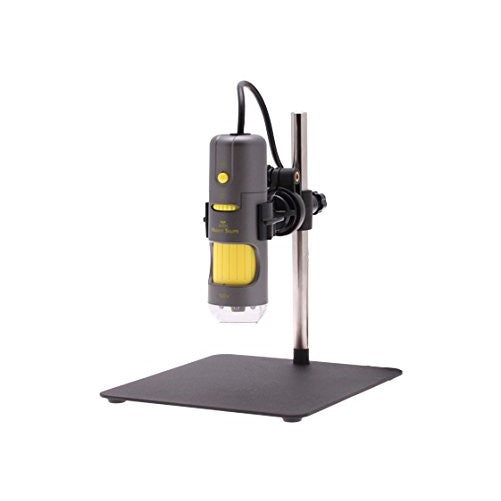 Aven 26700-200 Digital Handheld Microscope, 10x-200x Magnification, Upper LED Illumination, With Stand, Includes 1.3MP Camera