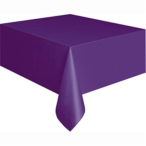 Dark Purple Plastic Tablecloth, 108" x 54"