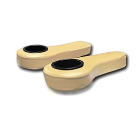 Universal Golf Cart Rear Seat Arm Rests with Cup Holders - Beige