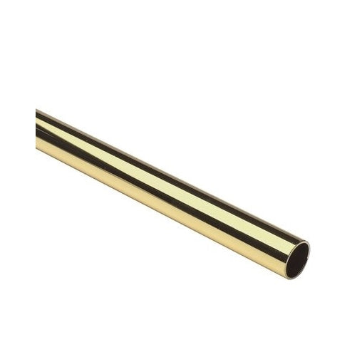 96 in. x 1-5/16 in. Polished Brass Heavy Duty Closet Rod