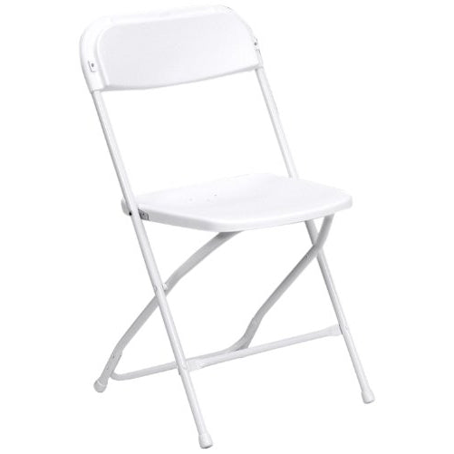 Flash Furniture Hercules Series 800-Pound Premium Plastic Folding Chair, White