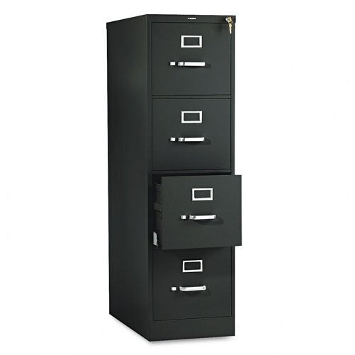 HON 514PP 510 Series 52 by 25-Inch 4-Drawer Full-Suspension Letter File, Black