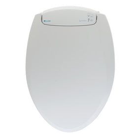 Brondell L60-EW LumaWarm Heated Nightlight Elongated Toilet Seat, White