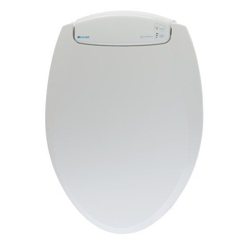 Brondell L60-EW LumaWarm Heated Nightlight Elongated Toilet Seat, White