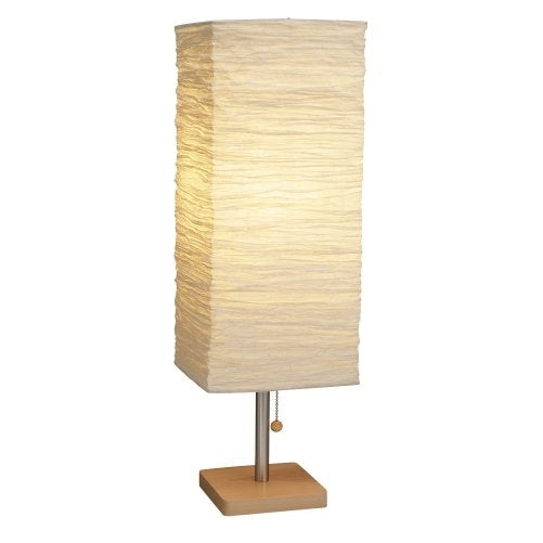 Adesso 8021-12 Dune Table Lamp - Wood Base Desk Lamp - Lighting Fixture for Living Room, Bedroom. Home Decor Item