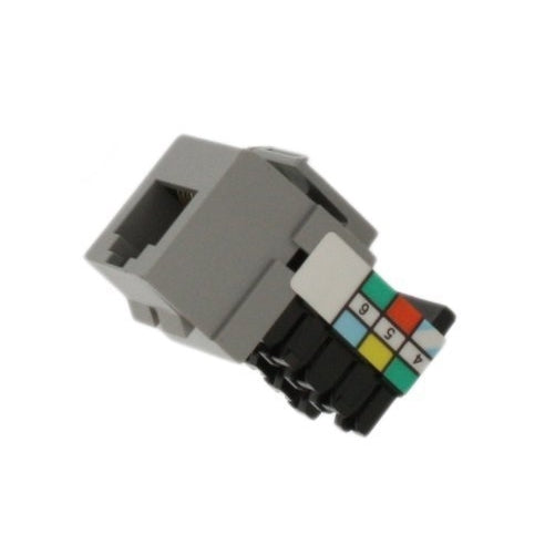 Leviton 41106-RG6 Voice Grade QuickPort Connector, Grey