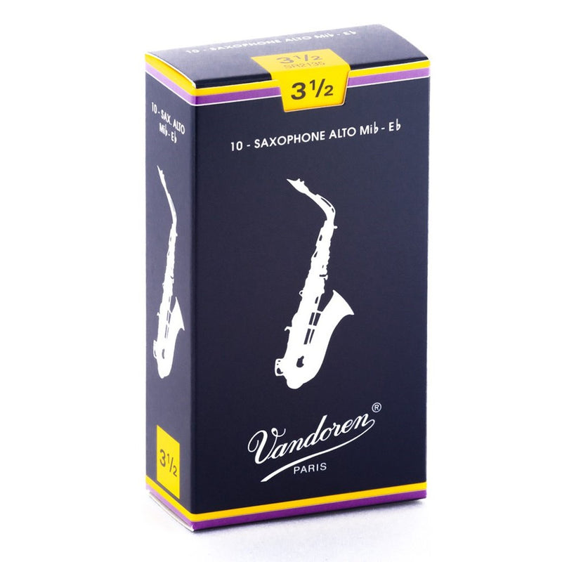 Vandoren SR2135 Alto Sax Traditional Reeds Strength 3.5; Box of 10
