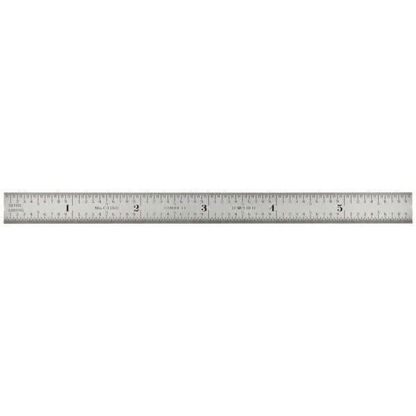 Starrett C316R-6 6-Inch Steel Rule with Inch Graduations