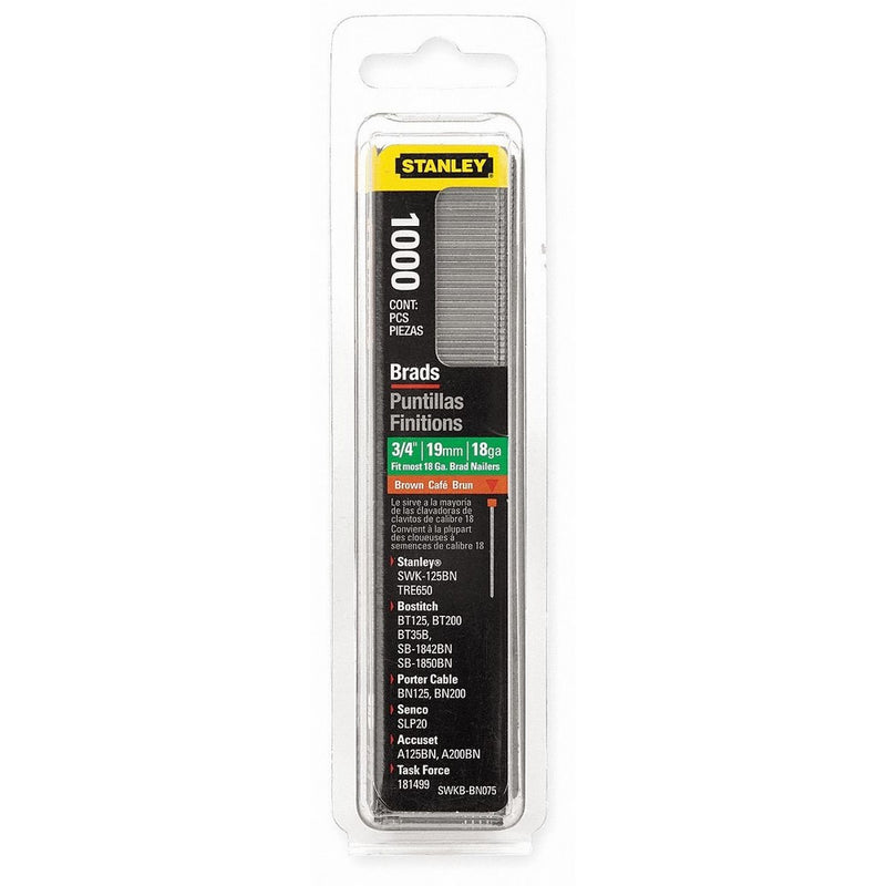 Stanley Swkbn075 3/4 Inch Brad Nails, Pack of 1000(Pack of 1000)