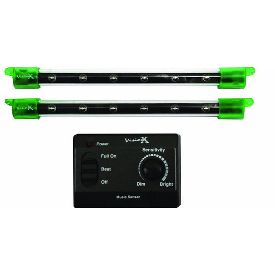 Vision X Lighting HIL-M6G 6" Green LED Light Bar - Pack of 2