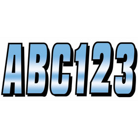 Hardline Products Series 320 Factory Matched 3-Inch Boat & PWC Registration Number Kit, Chrome/Black