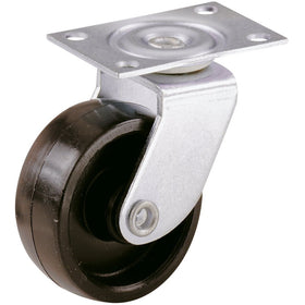Shepherd Hardware 9489 1-1/2-Inch Rubber Swivel Plate Caster, 40-lb Load Capacity