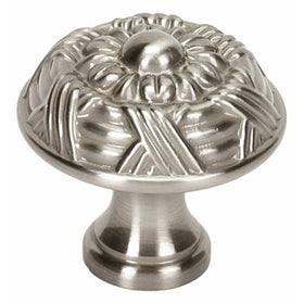 Alno A880-14-SN Ribbon & Reed Traditional Knobs, Satin Nickel, 1-1/4"