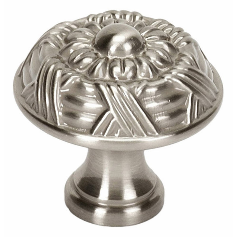 Alno A880-14-SN Ribbon & Reed Traditional Knobs, Satin Nickel, 1-1/4"