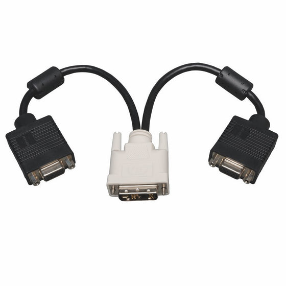 Tripp Lite P120-001-2 Adapter/Splitter Cable - DVI-A M to (x2) HD15 F