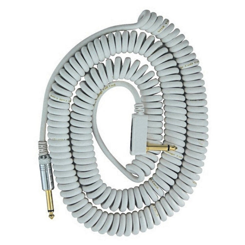 VOX VCC090WH Coiled Cable 29.5' with Mesh bag, White