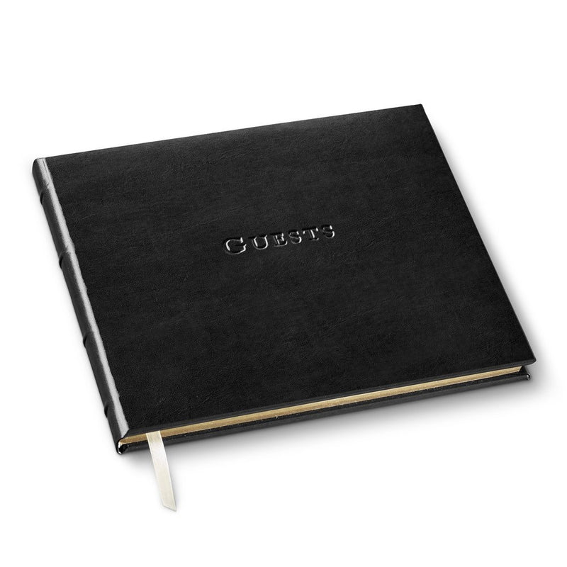 Gallery Leather Guest Book Acadia Black
