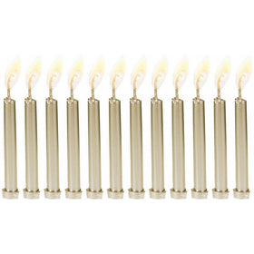 Biedermann 12 Metallic Birthday Candles in Holders, Gold