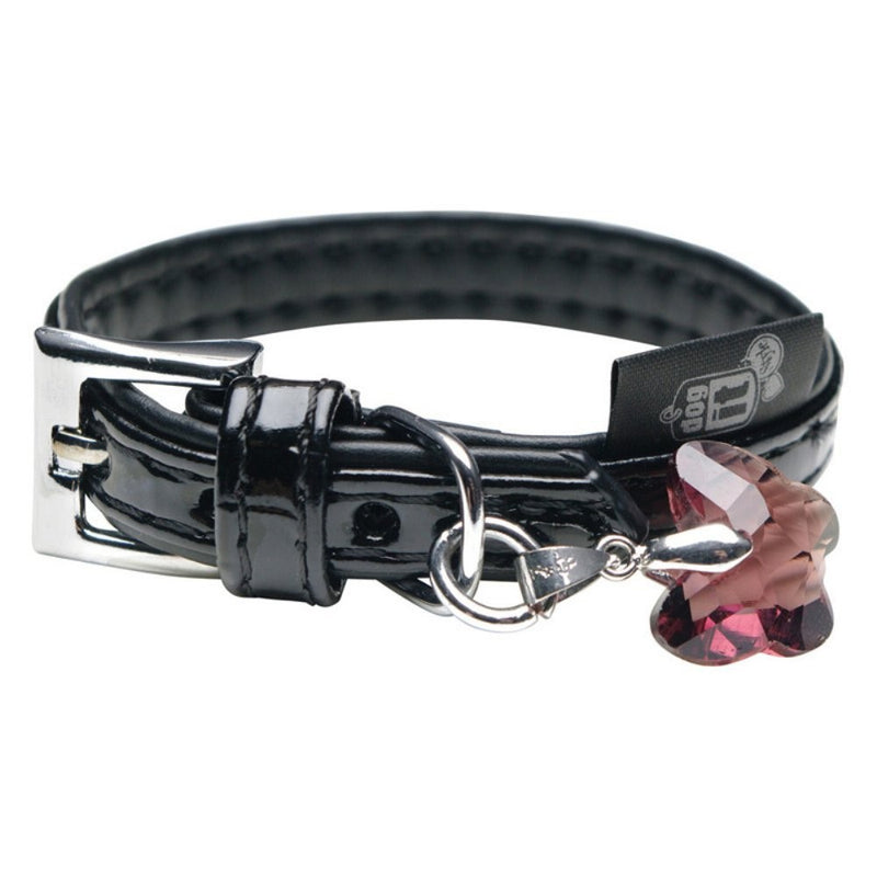 Dogit Style Faux Leather Dog Collar, Milano, Medium, Brown
