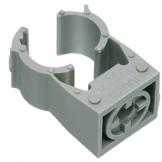 Arlington NM2000-100 Gray One-Piece Non-Metallic UV-Rated Quick-Latch Pipe Hanger, 100-Pack, 1/2-Inch EMT