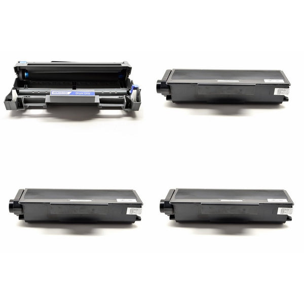 Compatible DR-520 Drum Unit 3 x TN-580 Toner Cartridges for MFC 8460N 8660DN 8670DN 8860DN 8870DW HL 5240 5250DN 5250DNT 5280DW DCP 8060 8065DN