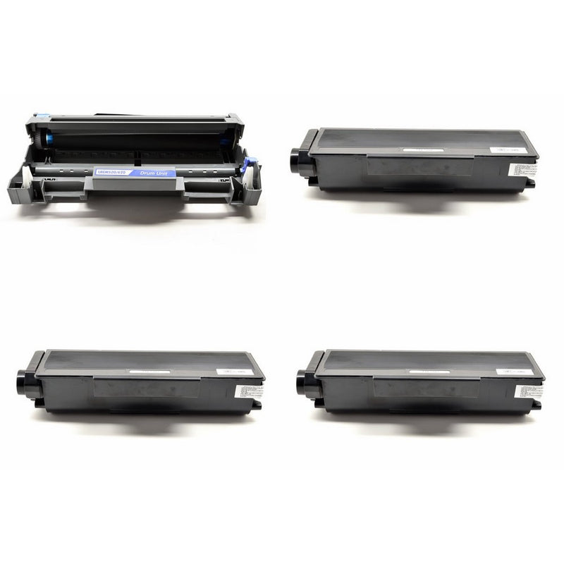 Compatible DR-520 Drum Unit 3 x TN-580 Toner Cartridges for MFC 8460N 8660DN 8670DN 8860DN 8870DW HL 5240 5250DN 5250DNT 5280DW DCP 8060 8065DN