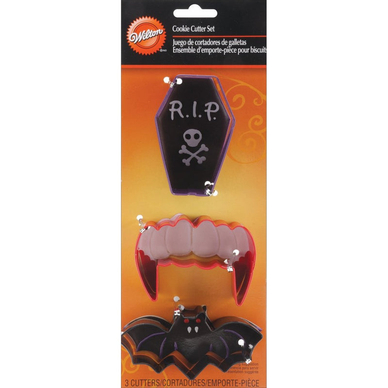 Wilton 3-Piece Vampire Metal Cookie Cutter Set