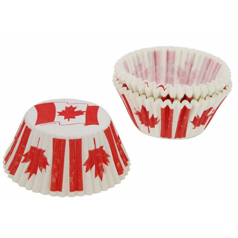 Canadian Flag Cupcake Baking Cup Liners 32 Count by Cupcake Creations